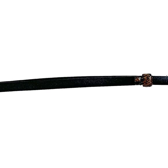 Paul Harris Genuine Snakeskin Skinny Hip Belt Slide Adjustable Silvertone Hook main image 5